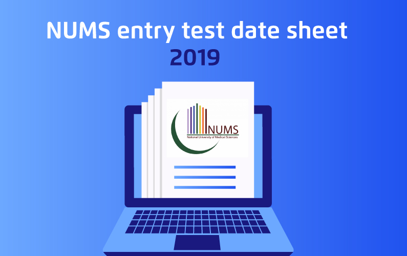 NUMS Entry Test Date 2019